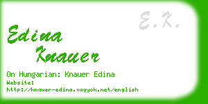 edina knauer business card